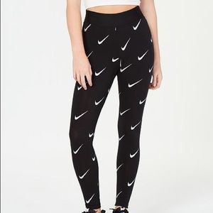 Nike Metallic-Print High Rise Tights / Leggings